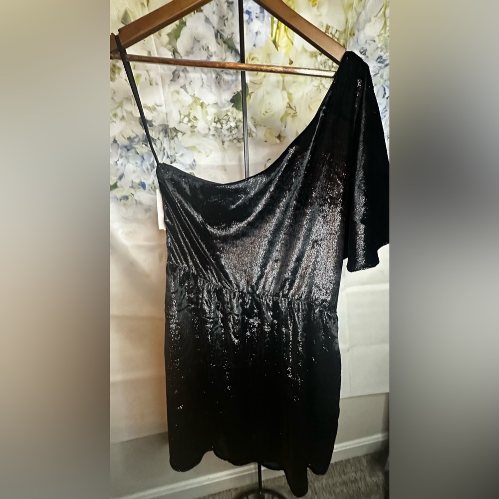 7 For All Mankind one shoulder cocktail dress NWT - Picture 6 of 9